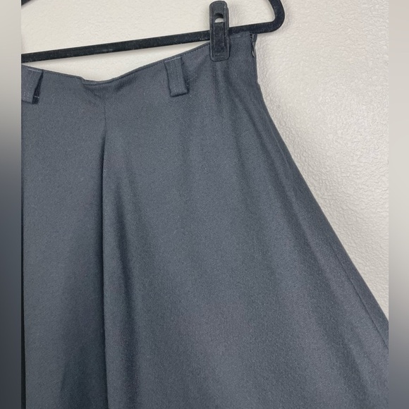 VTG Pendleton Women's 14 100% Virgin Wool Black Midi Skirt High Rise Gothic Knit - Picture 7 of 15